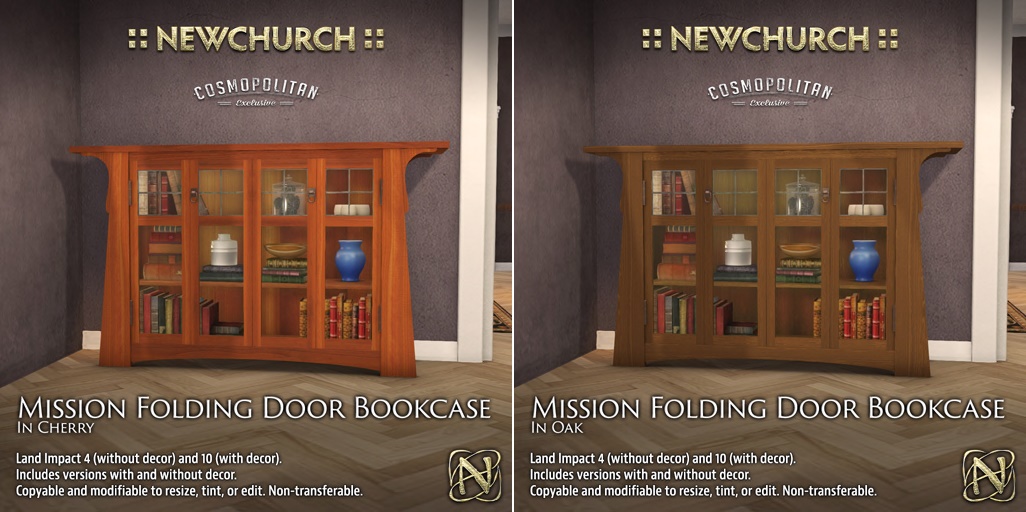 Newchurch – Mission Folding Door Bookcase