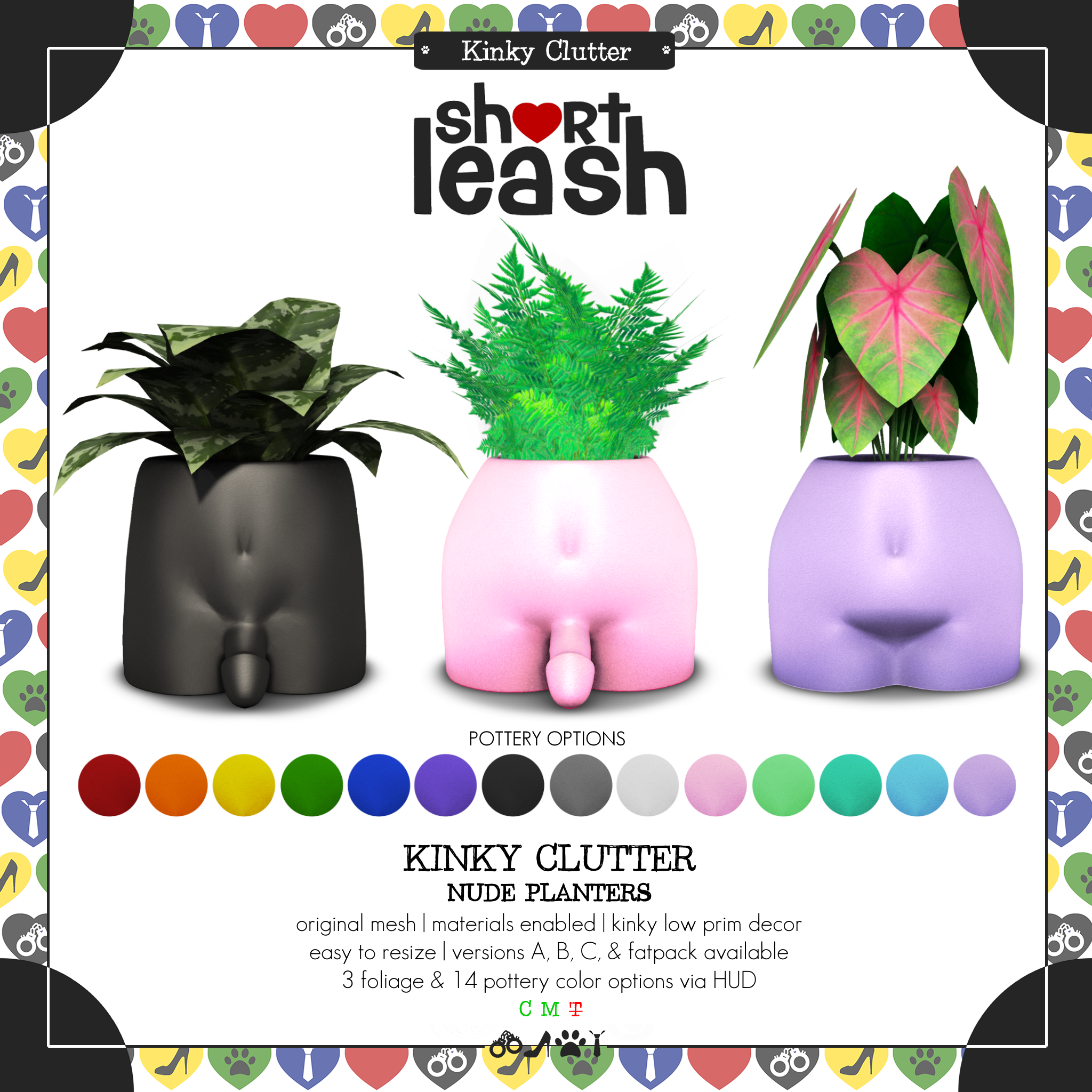 Short Leash – Kinky Clutter: Nude Planters