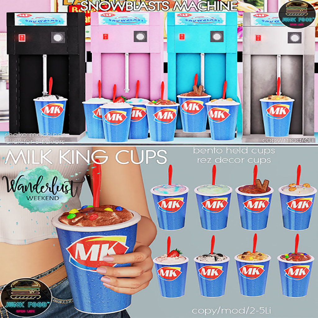 Junk Food – Snowblast Machines and Milk King Cups
