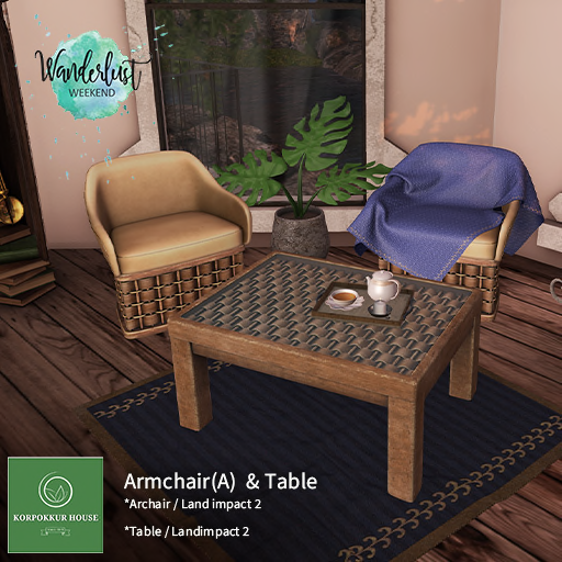 Korpokkur – Armchair and Table Set