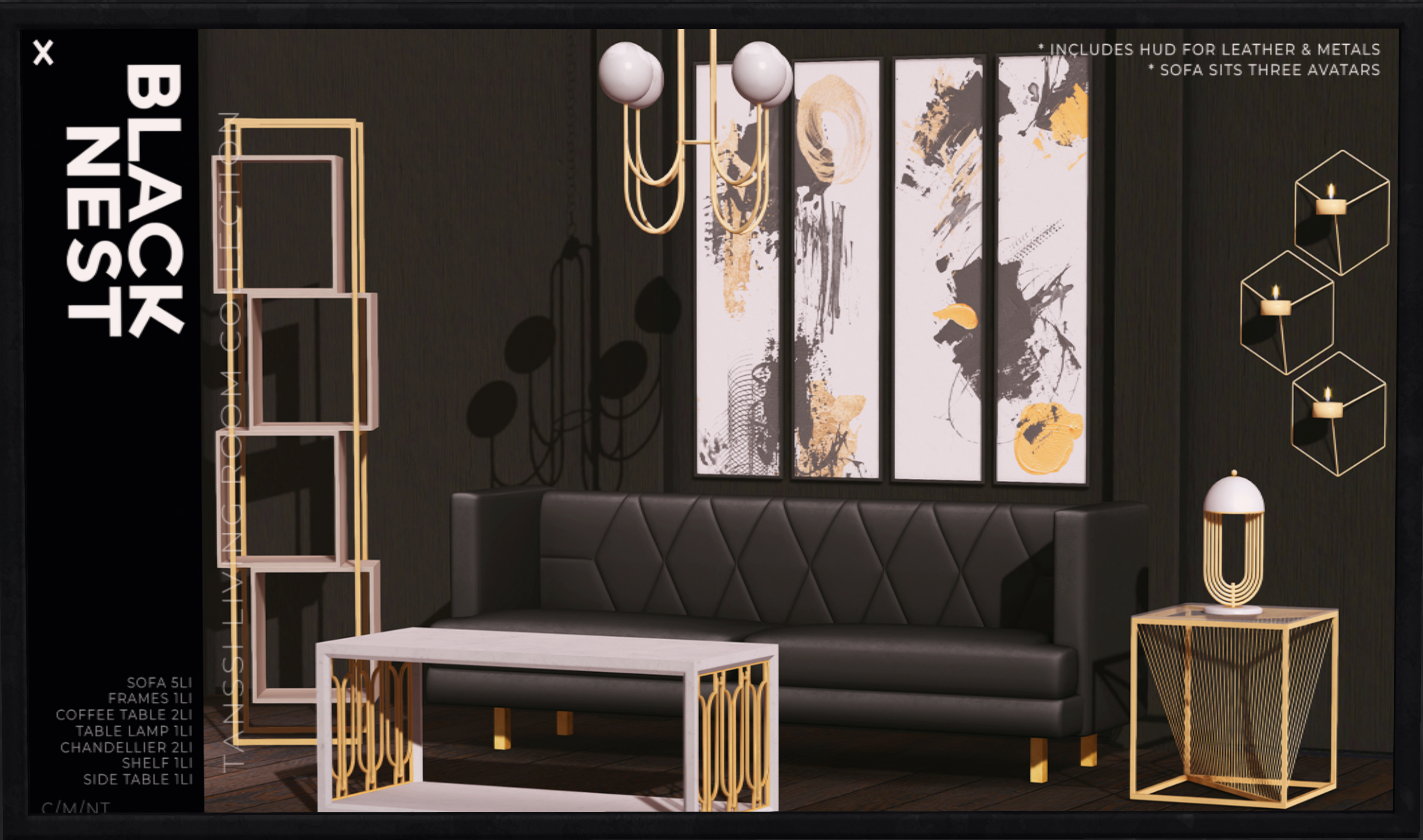 Black Nest – Tanssi Living Room Collection
