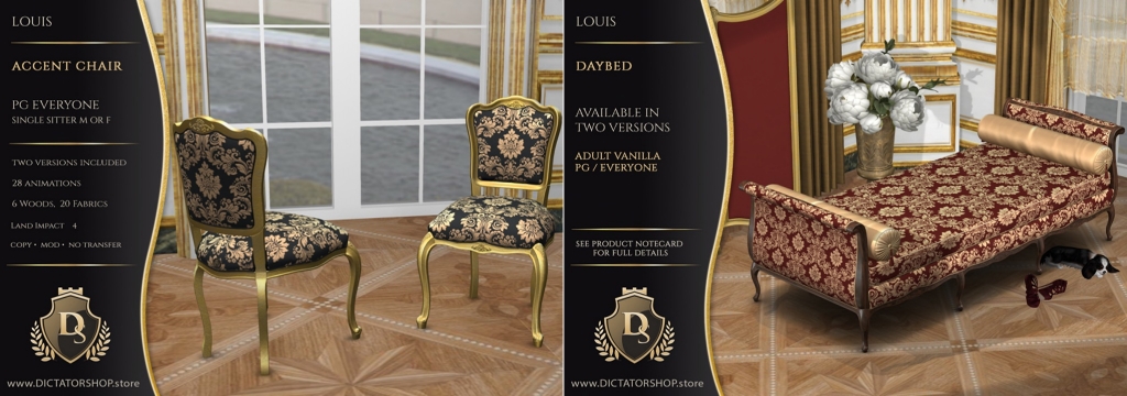 Dictatorshop – Louis Accent Chair & Daybed