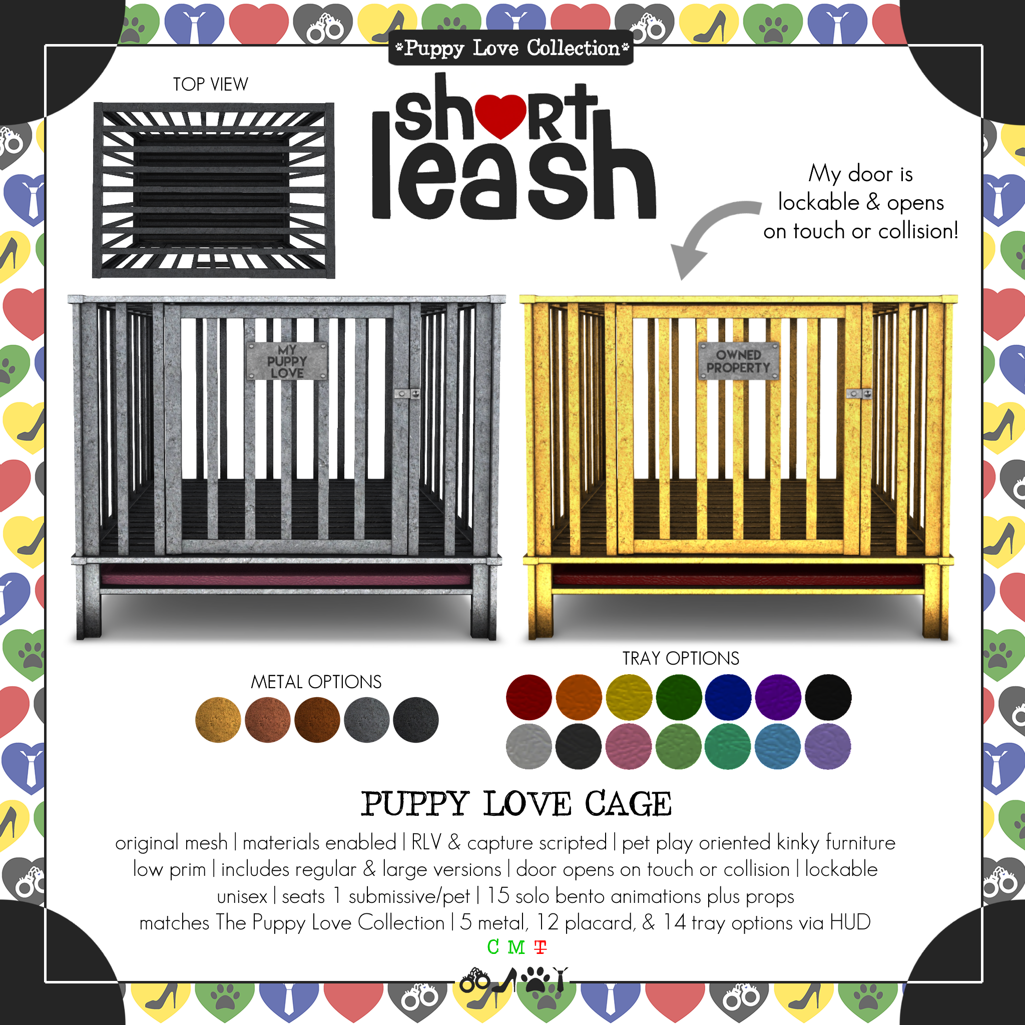 Short Leash – Puppy Love Cage