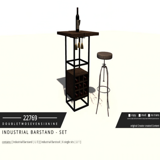 22769 – Industrial Barstand Set