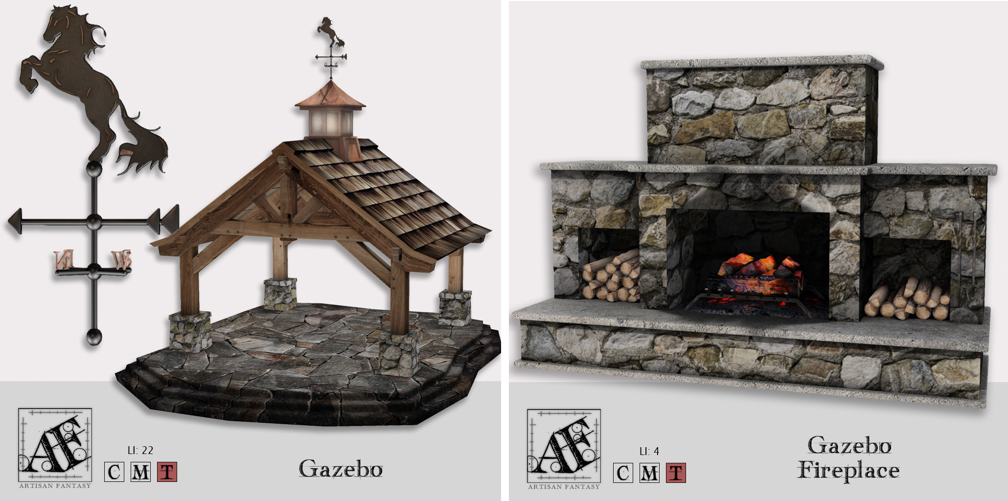 Artisan Fantasy – Gazebo and Fireplace