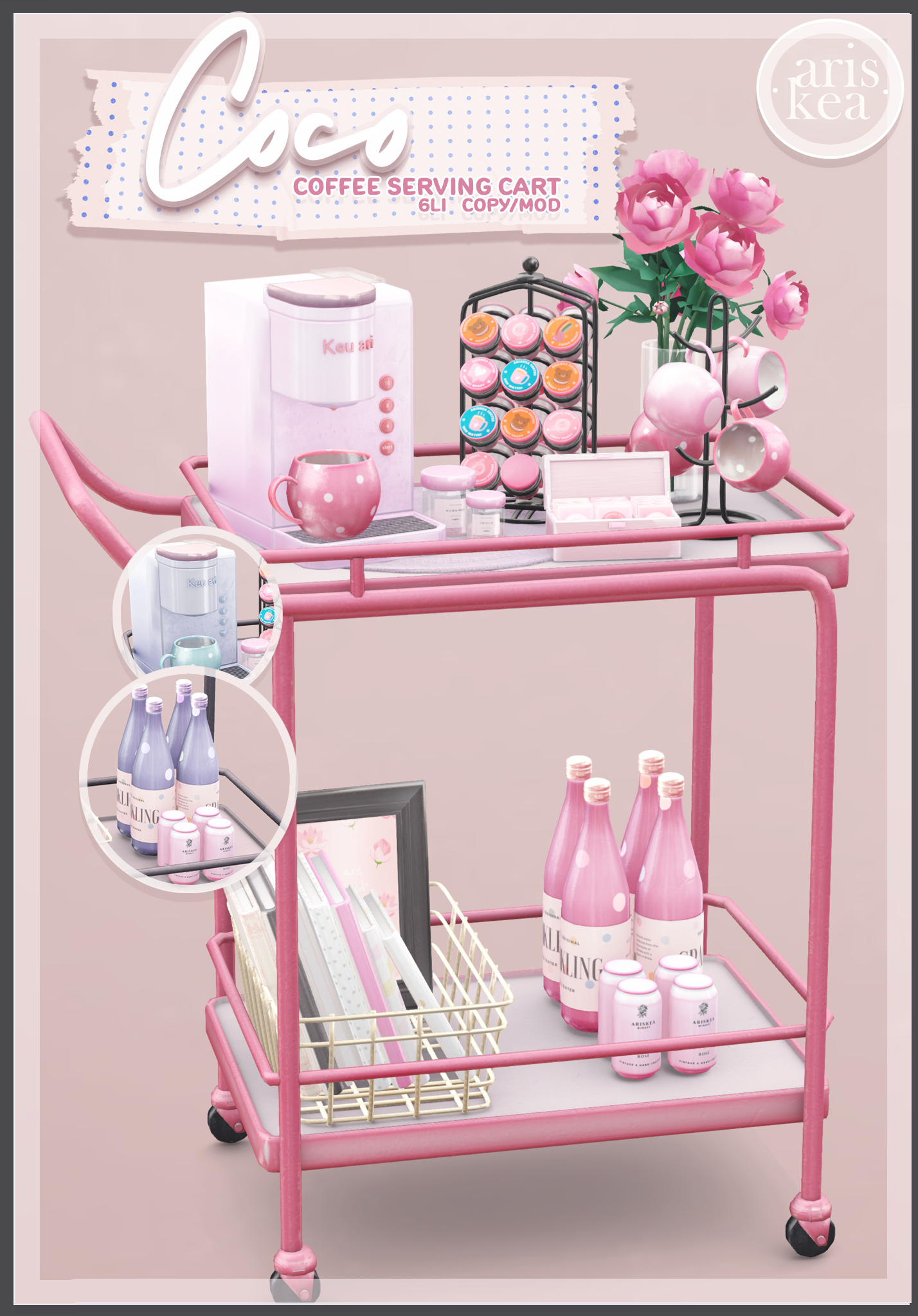 Ariskea – Coco Coffee Serving Cart