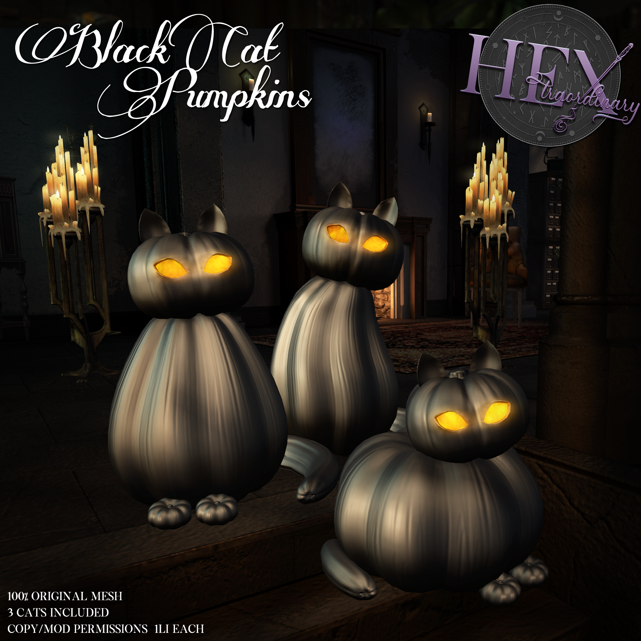 HEXtraordinary – Black Cat Pumpkins