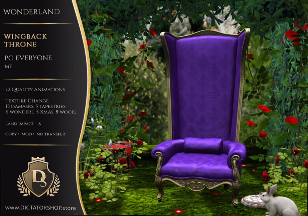 Dictatorshop – Wonderland Wingback Throne