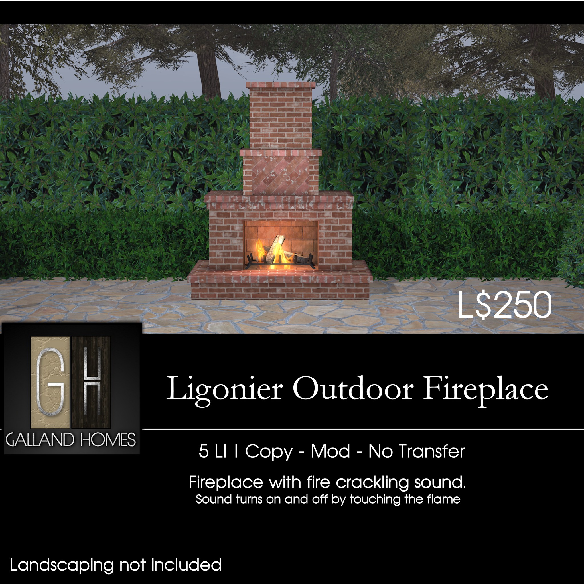 Galland Homes – Ligonier Outdoor Fireplace