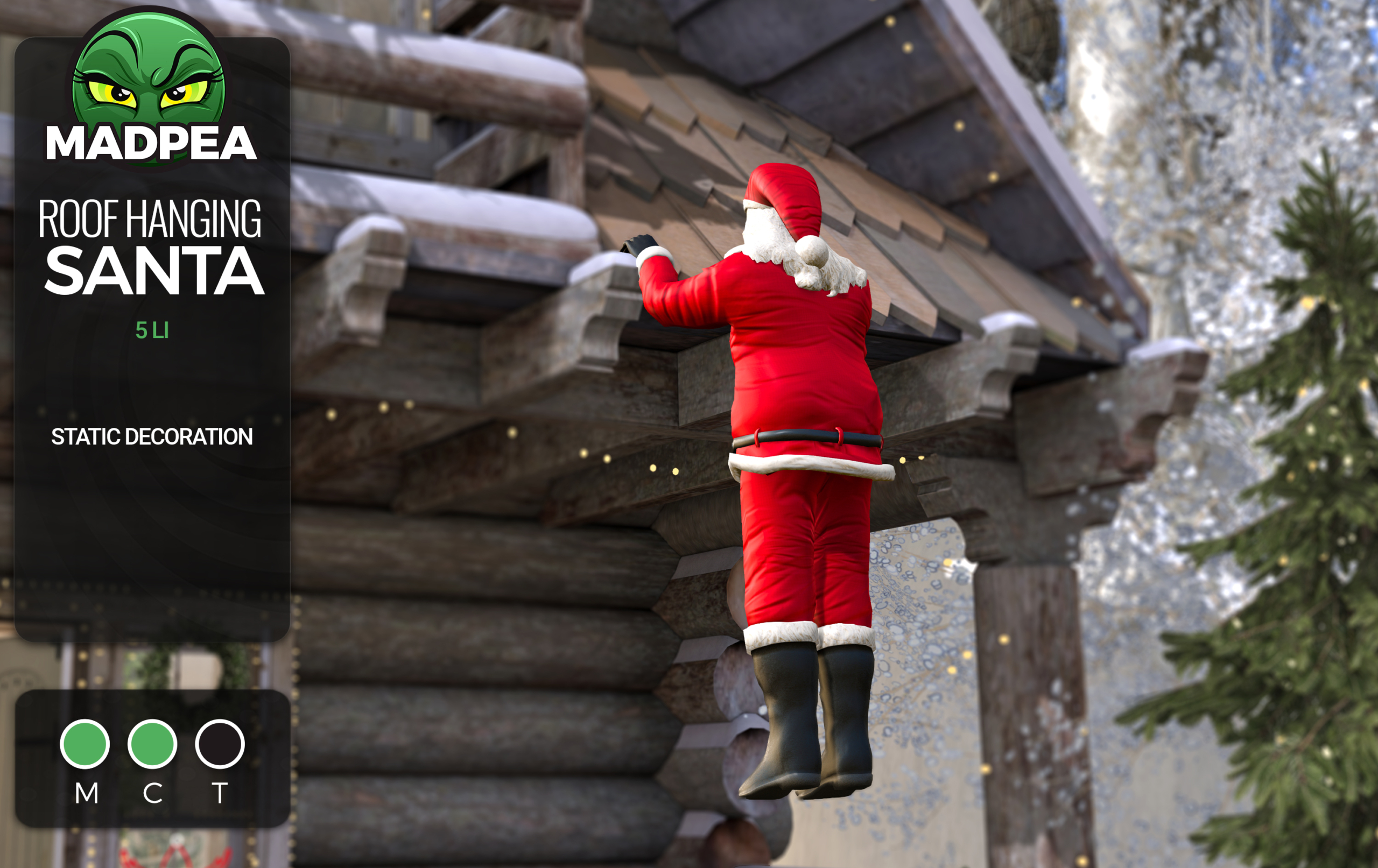 MadPea – Roof Hanging Santa