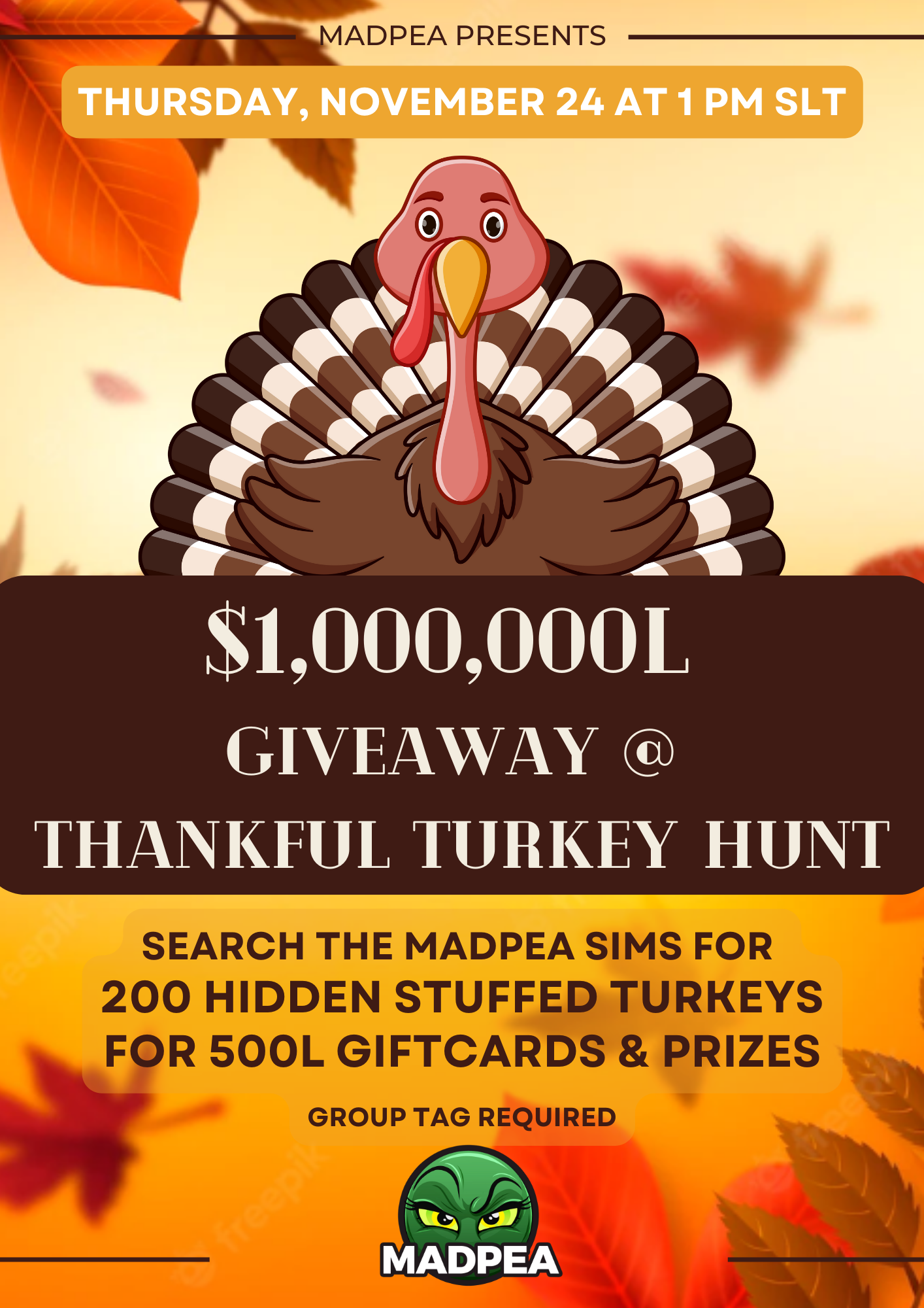 MadPea – Thankful Turkey Hunt