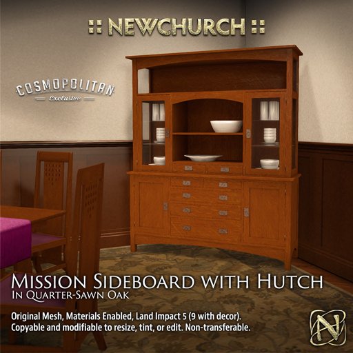 Newchurch – Mission Sideboard With  Hutch