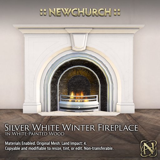 Newchurch – Silver White Winter Fireplace