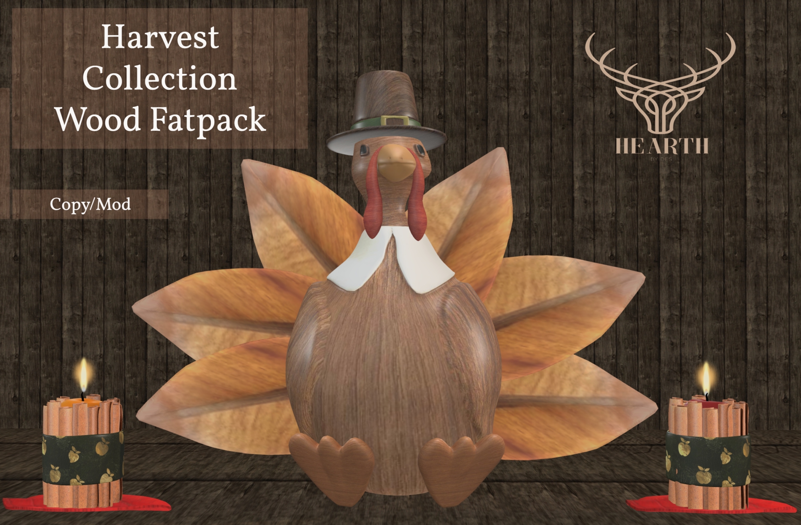 Hearth – Thankful Turkey & Cinnamon Apple Candles