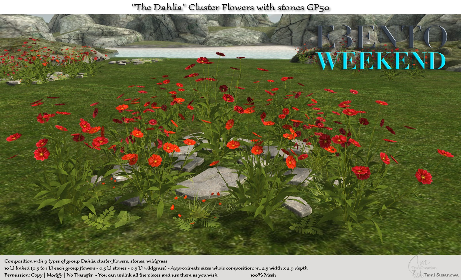 Tm Creation – “The Dahlia” Cluster Flowers
