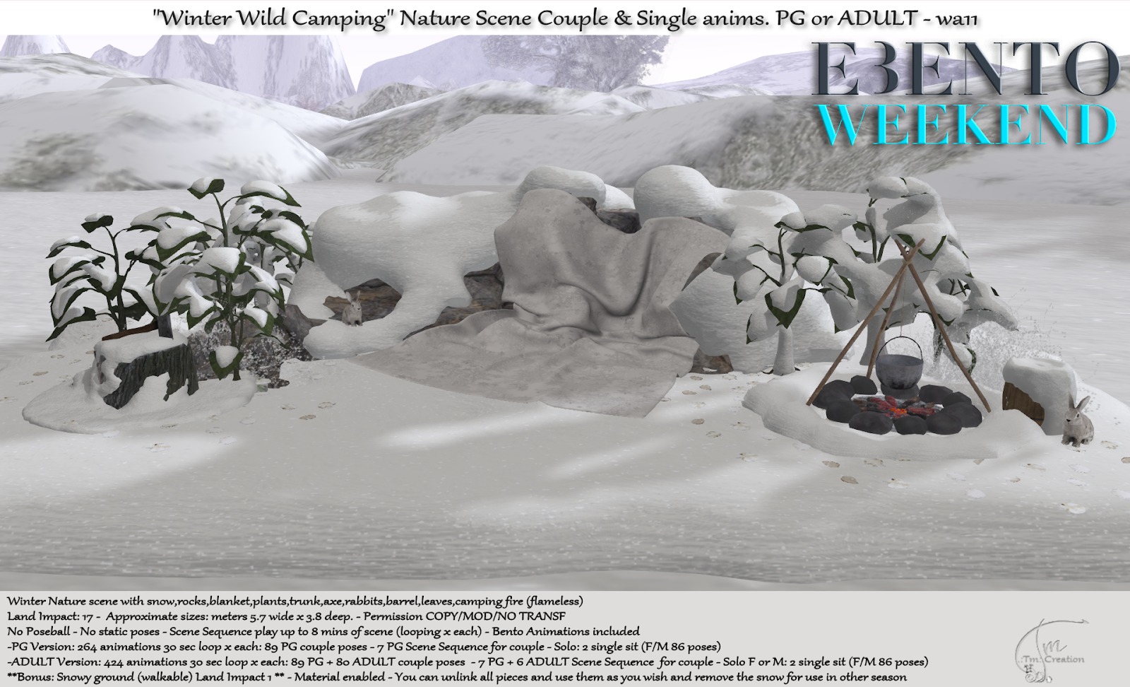 Tm Creation – “Winter Wild Camping” Nature Scene