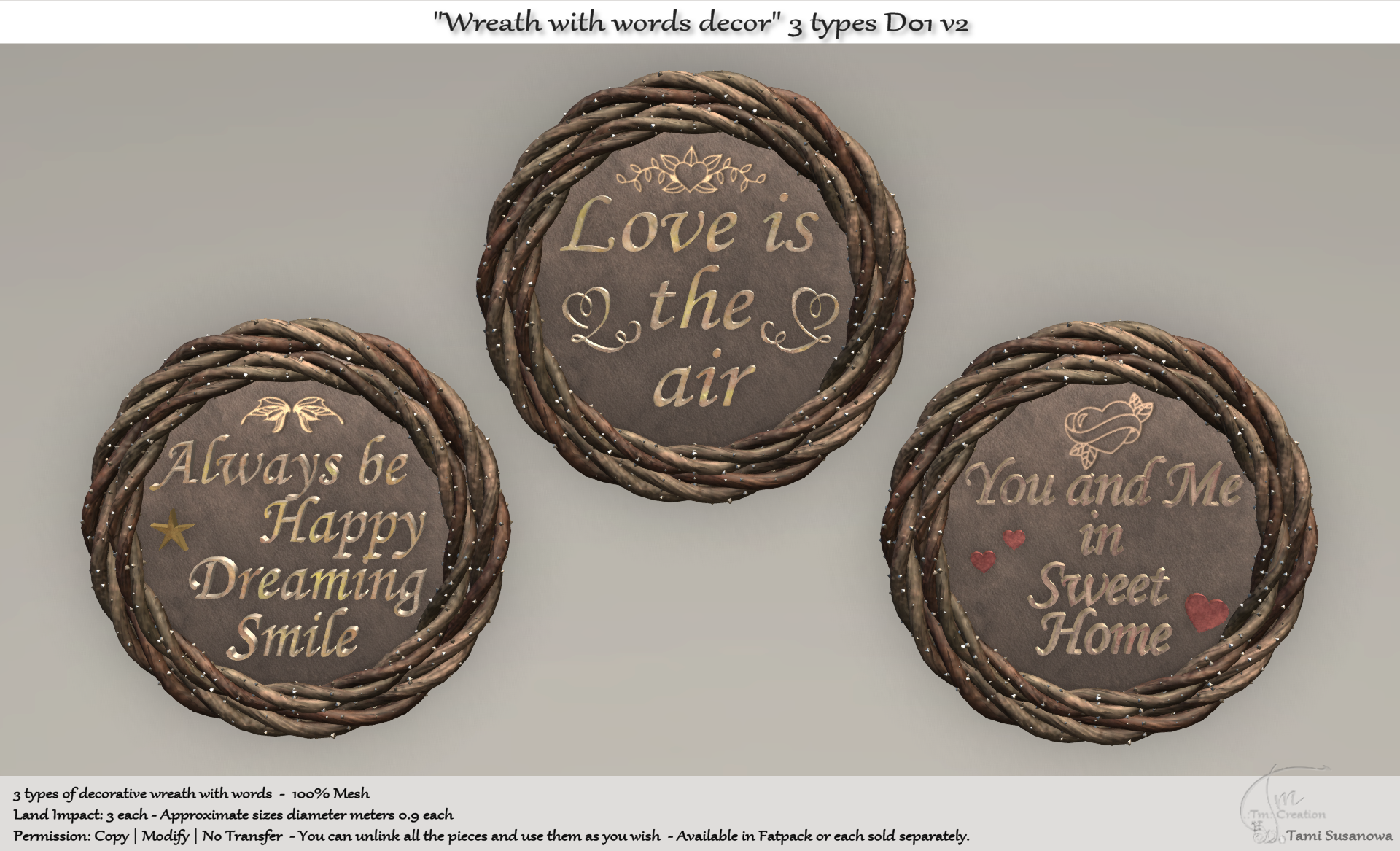 Tm Creation – “Wreath With Words Decor”