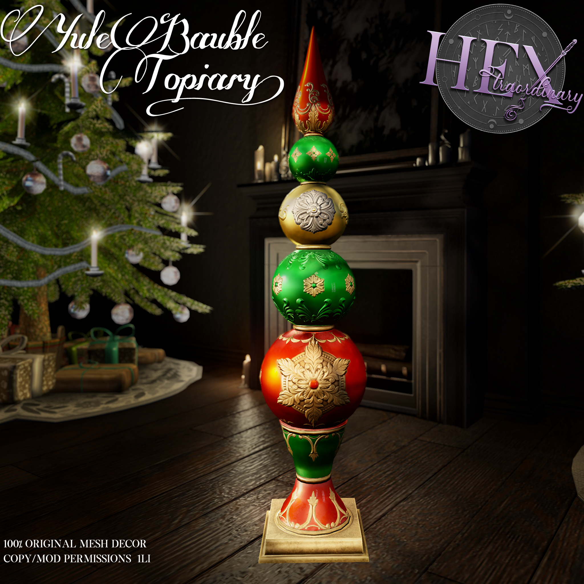 HEXtraordinary – Yule Bauble Topiary