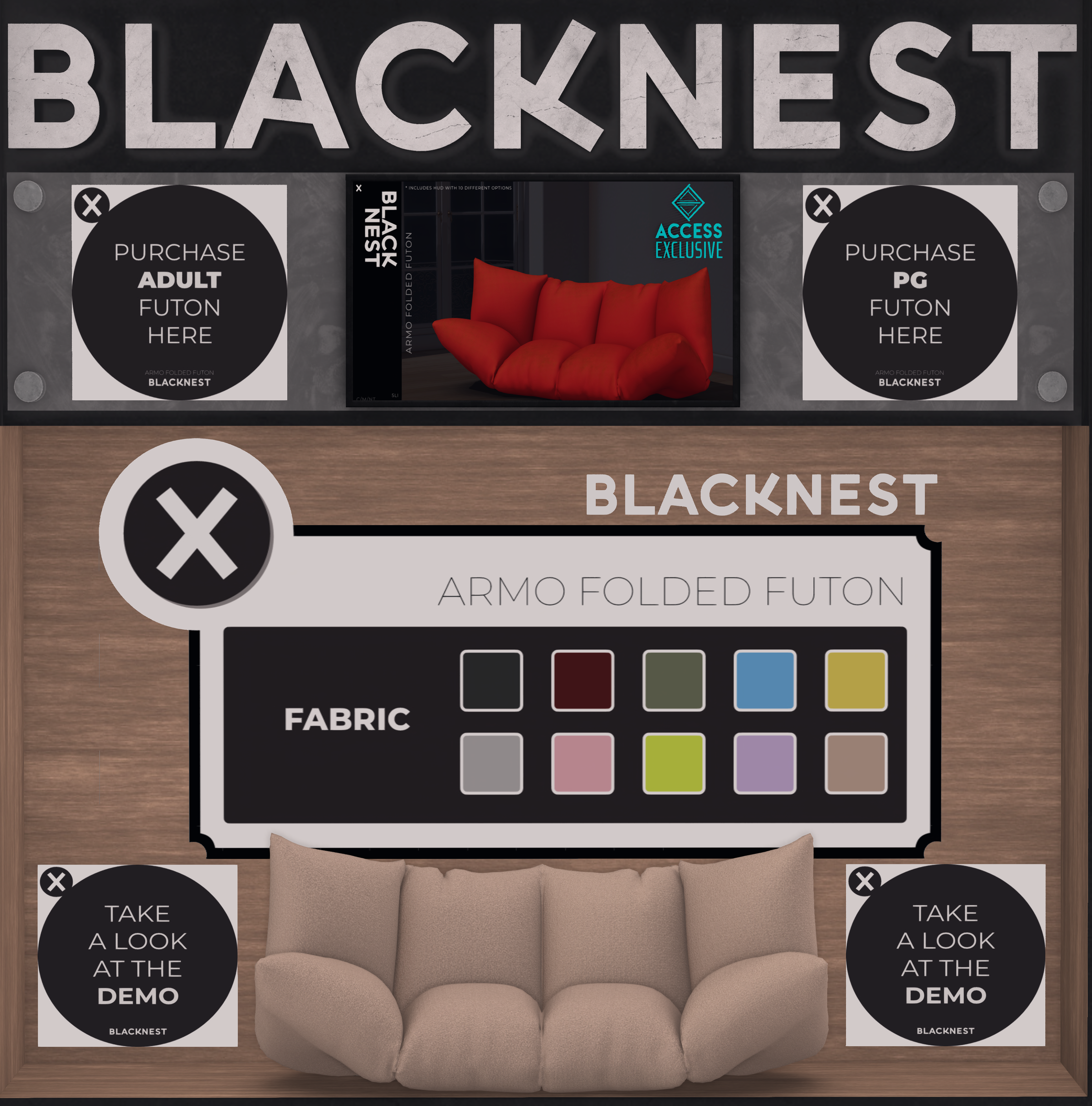 Black Nest – Armo Folded Futon