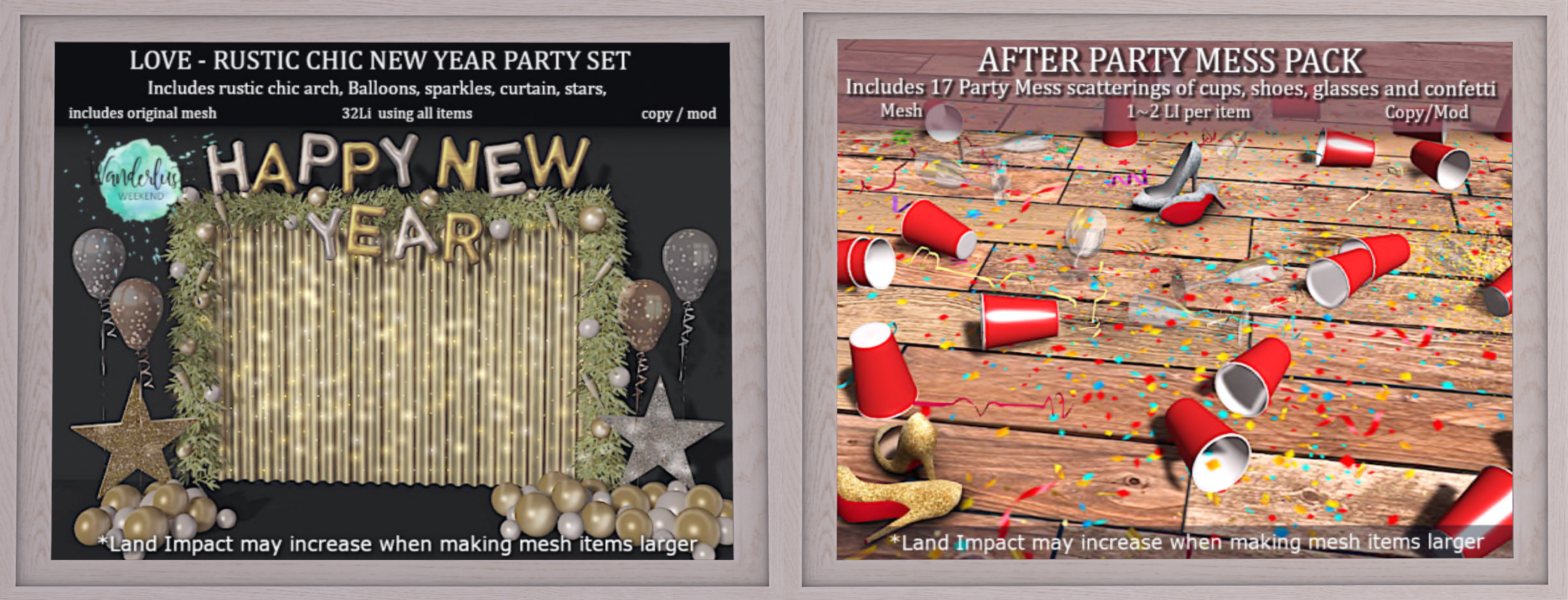 Love Superstore – Rustic Chic New Year Party Set & After Party Mess