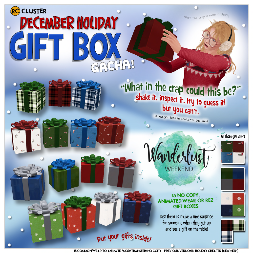 RC Cluster – December Holiday Gift Boxes