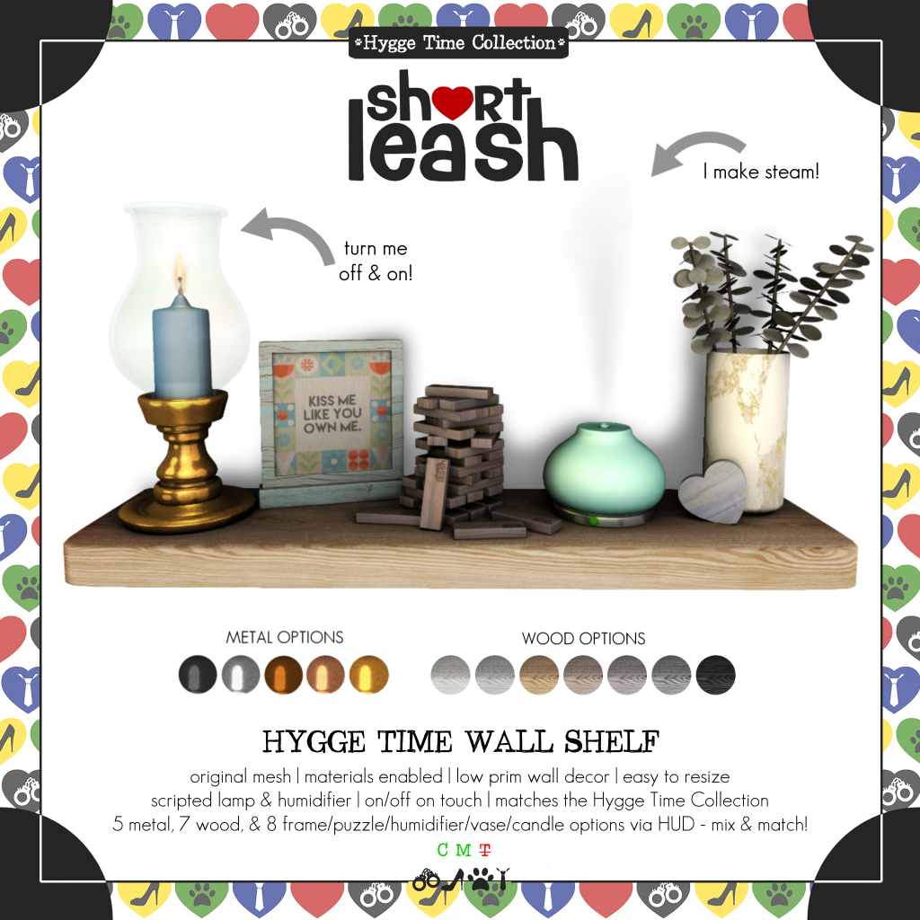 Short Leash – Hygge Time Wall Shelf and Hygge Time Wall Art