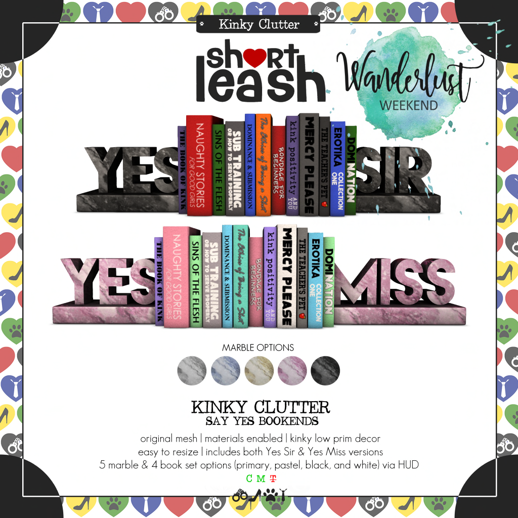 Short Leash – Kinky Clutter: Say Yes Bookends