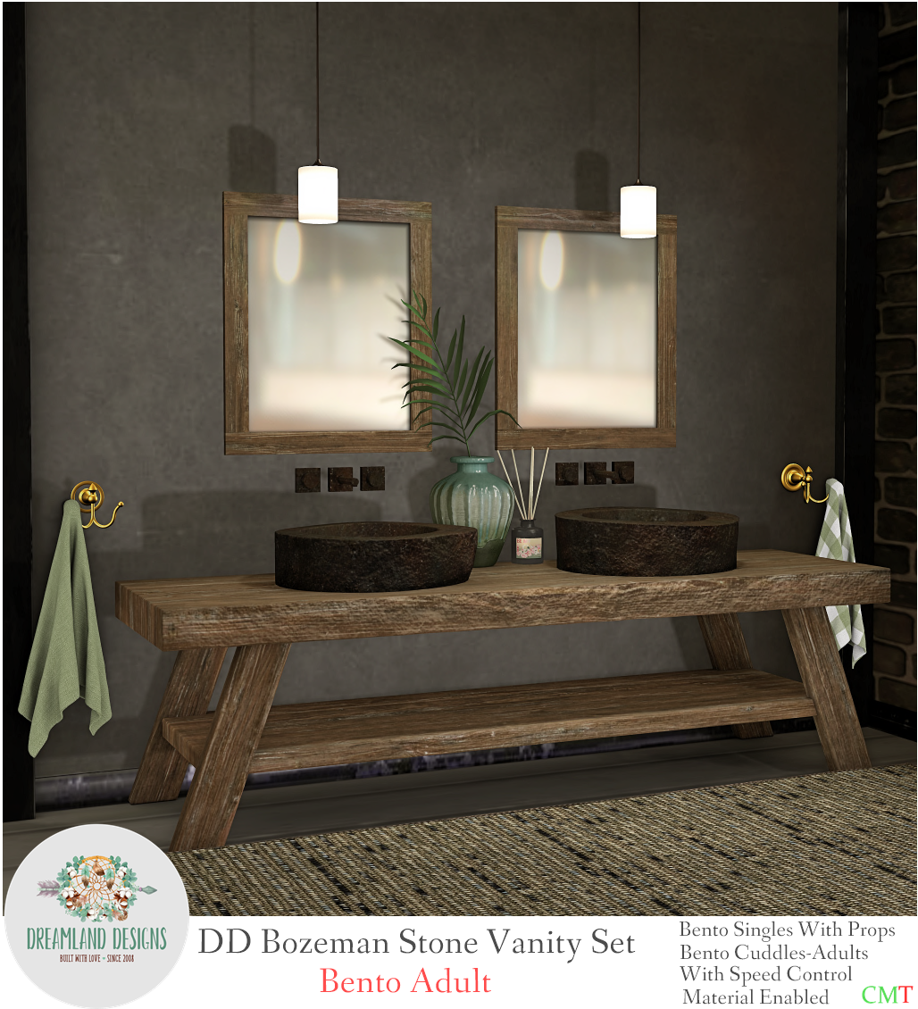 Dreamland Designs – Bozeman Stone Vanity Set