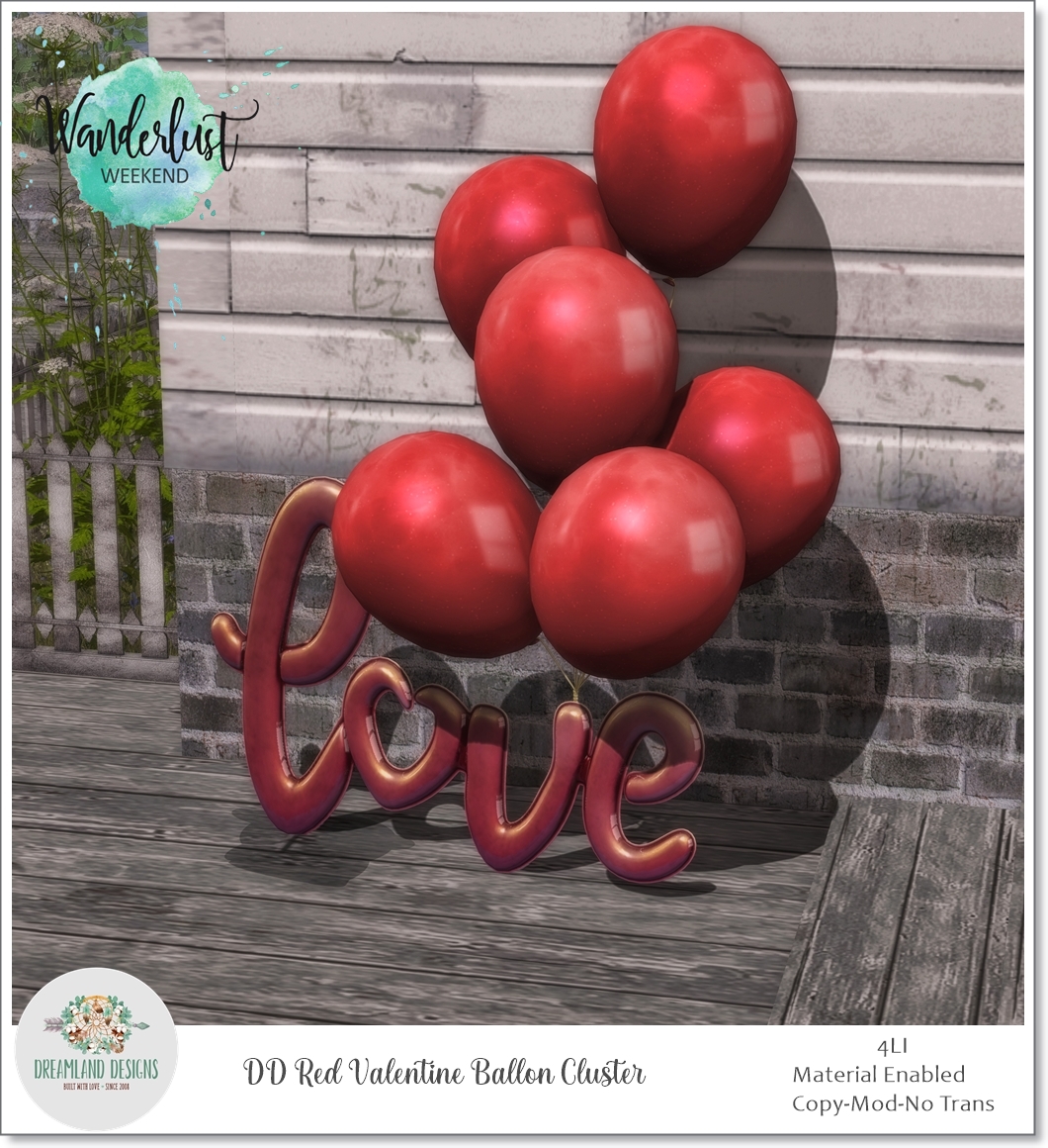 Dreamland Designs – Red Valentine Balloon Cluster