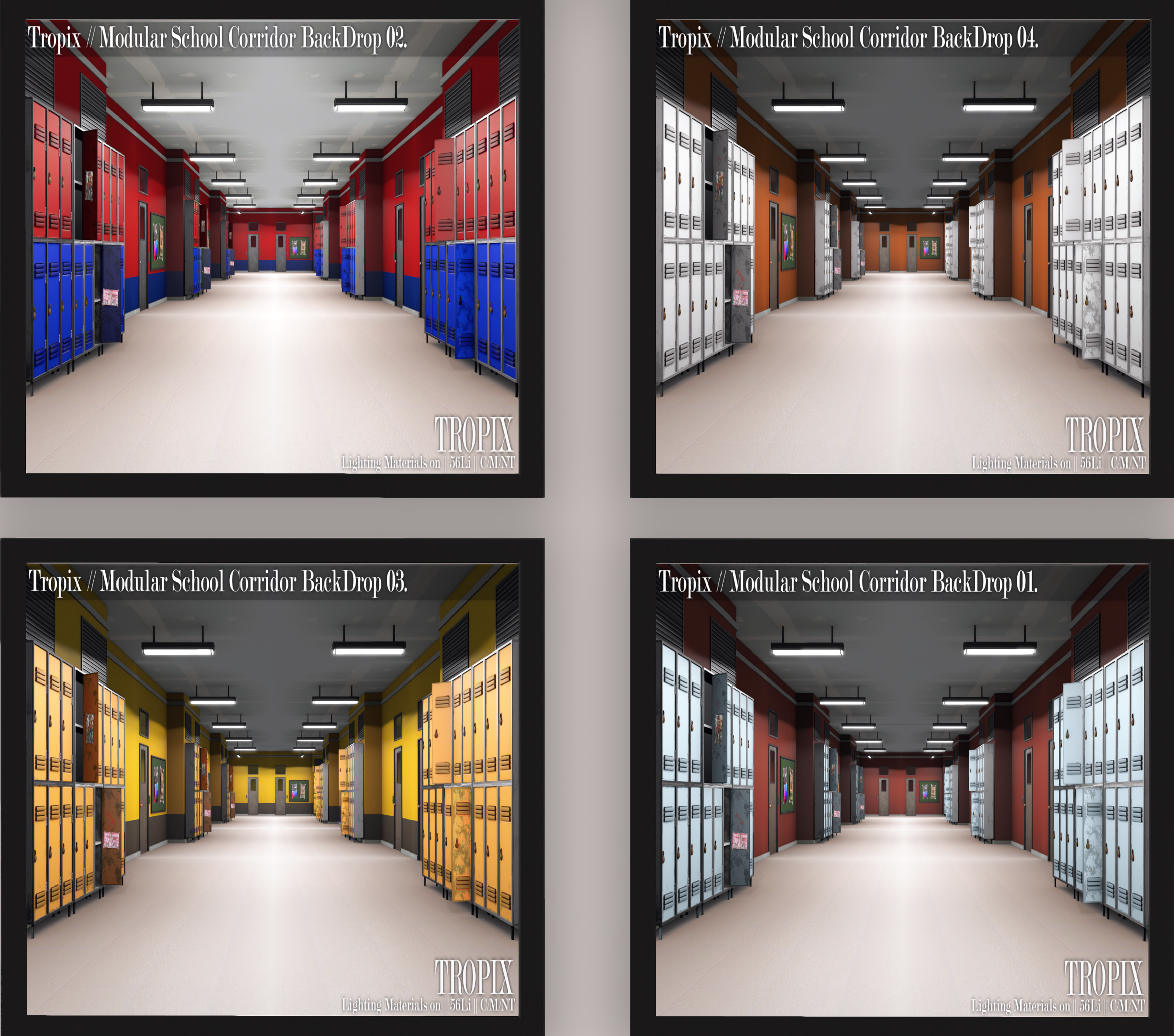 Tropix – Modular School Corridor Backdrop