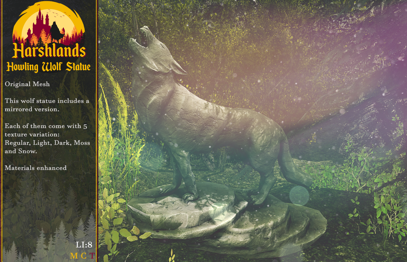 Harshlands – Howling Wolf Statue