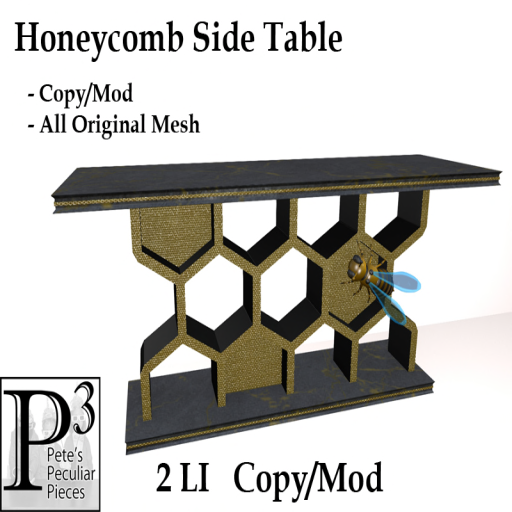 Pete’s Peculiar Pieces – Honeycomb Side Table