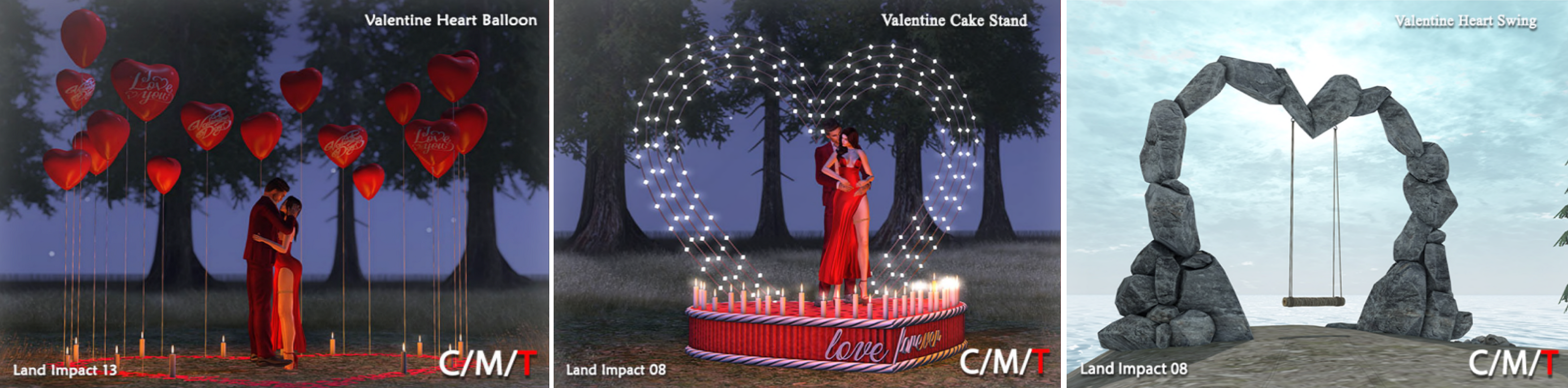 Killers Productions – Valentine Heart Balloon, Cake Stand & Heart Swing