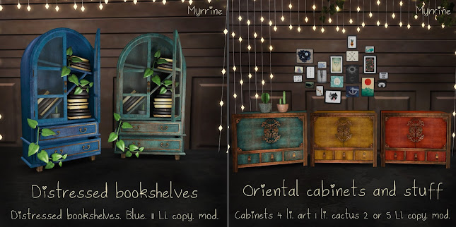 Myrrine – Distressed Bookshelves, Oriental Cabinets & Stuff