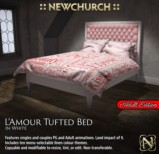 NEWCHURCH – L’Amour Tufted Bed