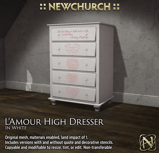 NEWCHURCH – L’Amour High Dresser