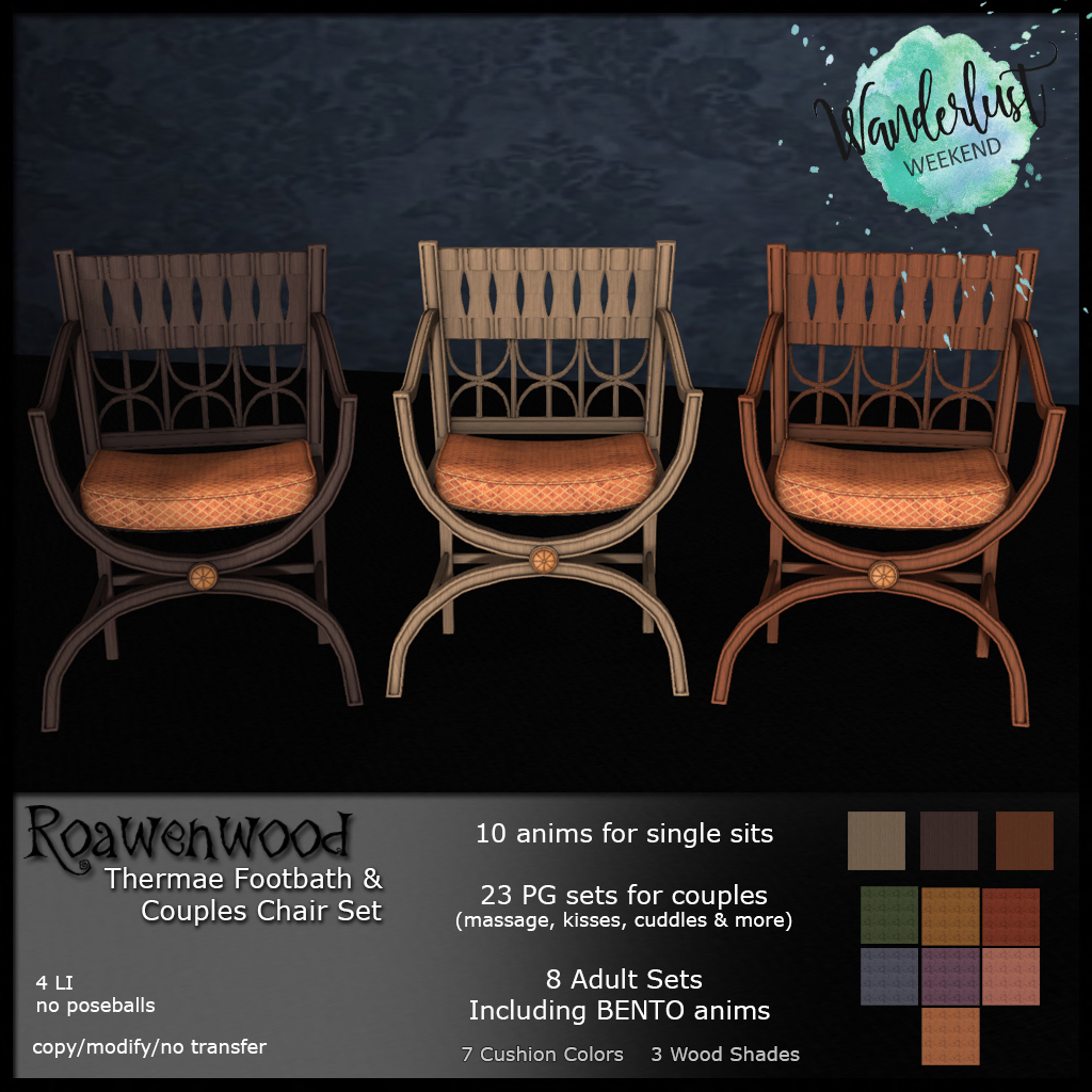 Roawenwood – Thermae Footbath & Couples Chair
