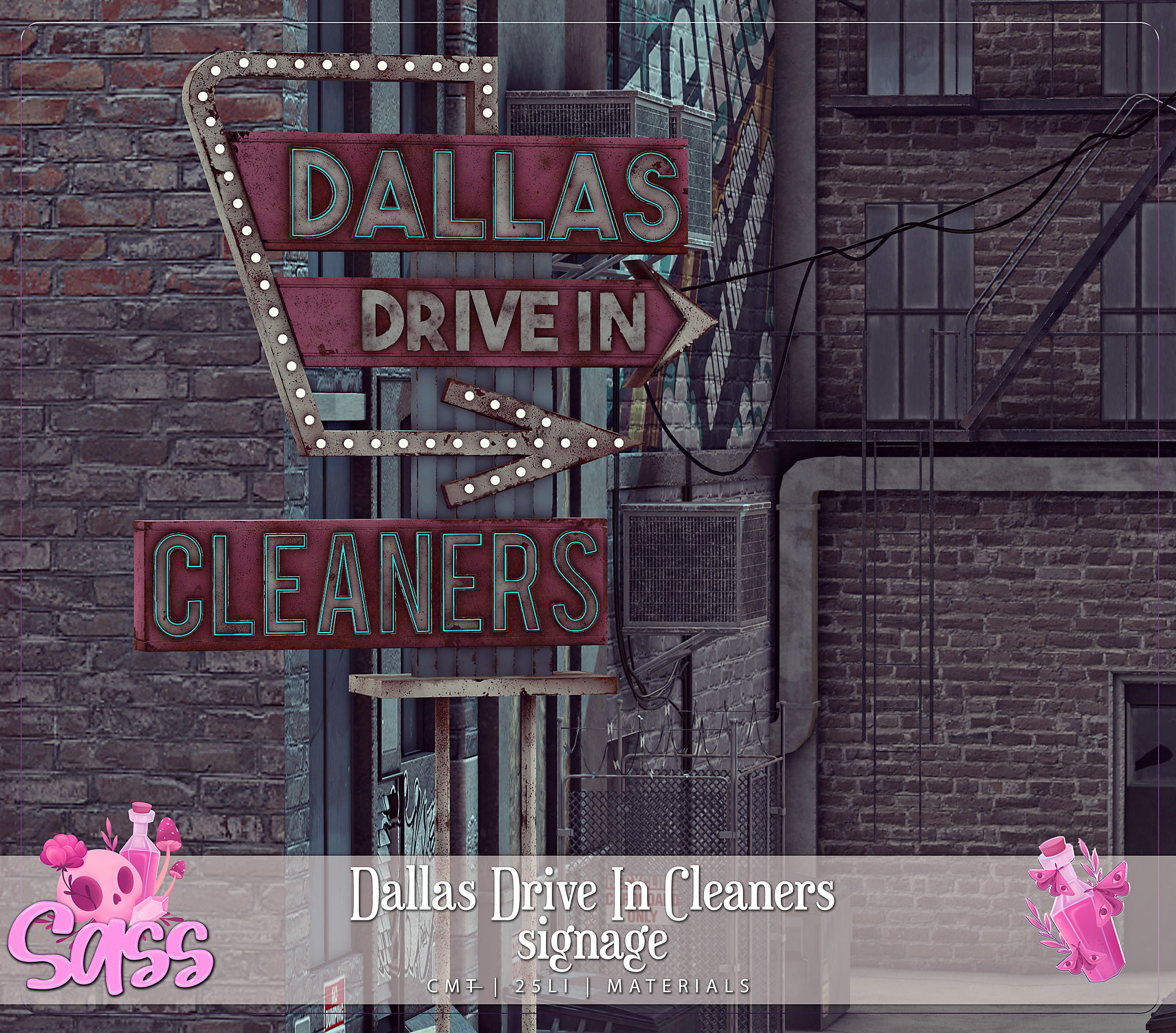 Sass – Dallas Drive In Cleaners Sign
