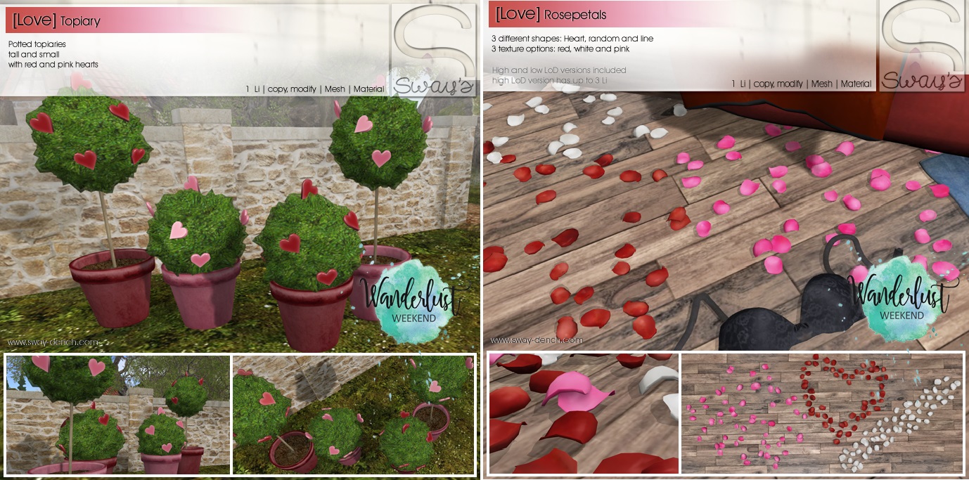 Sway’s – Love Topiary and Rosepetals