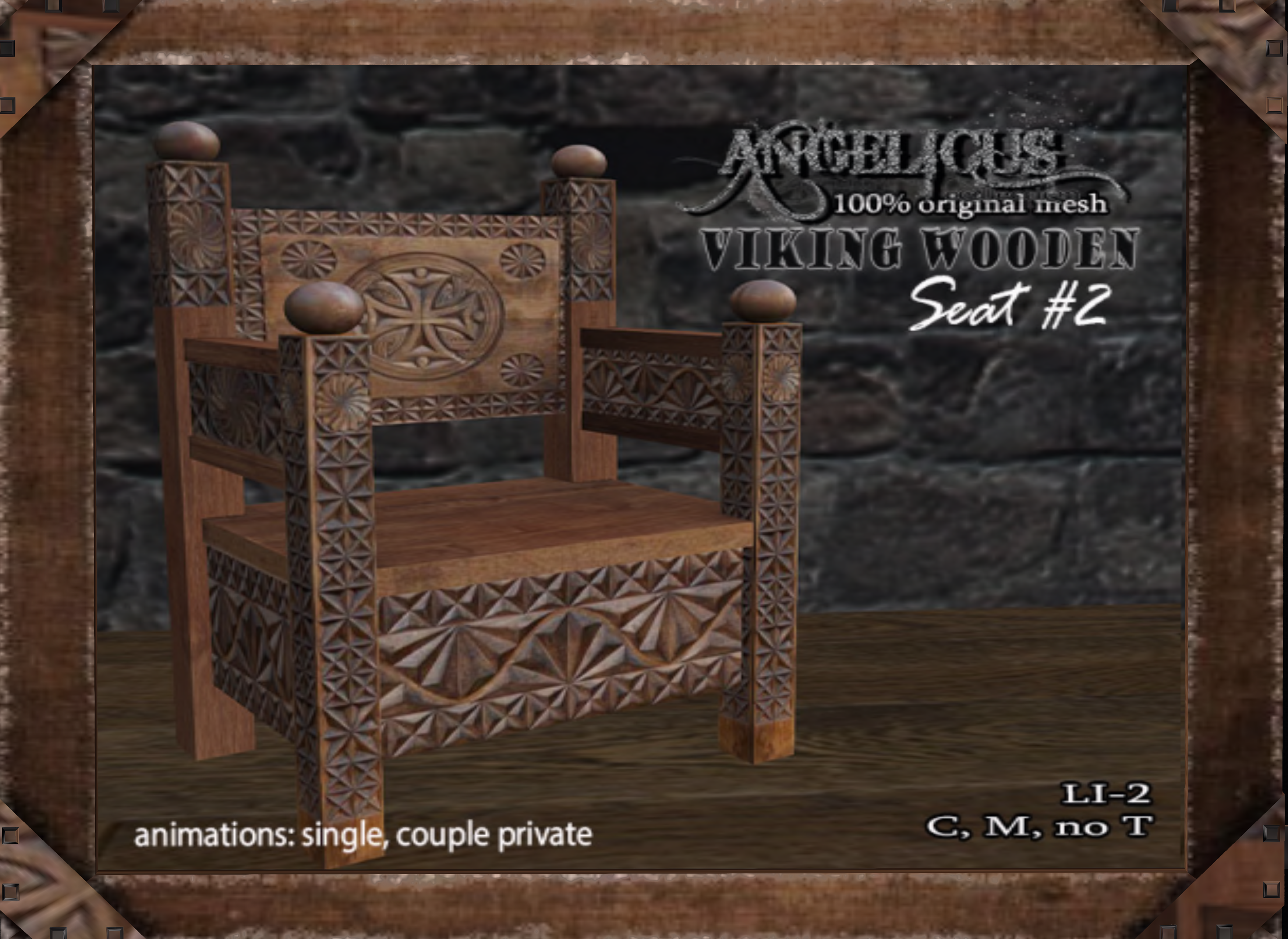Angelicus – Viking Wooden Seat #2