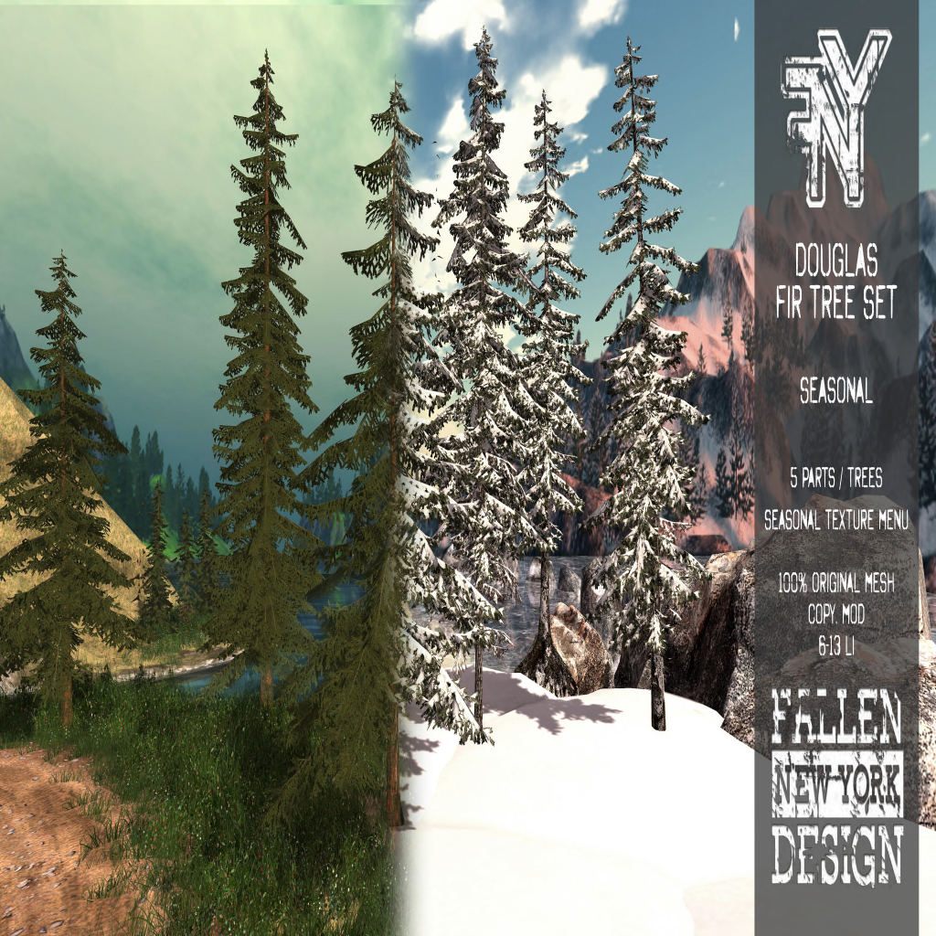 FNY Design – Douglas Fir Tree, Screwy Minibot Animesh and Screwy’s Tin Rest