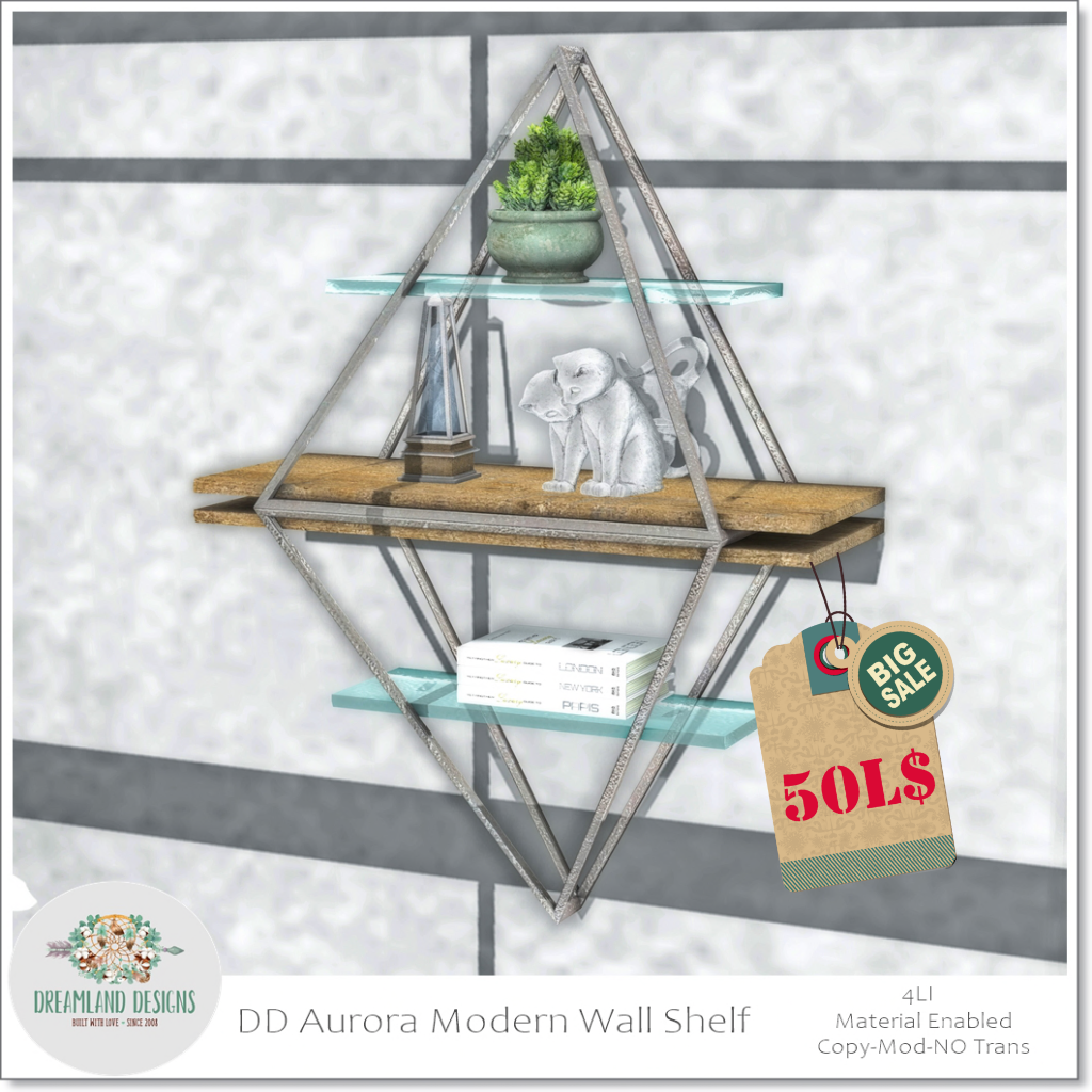 Dreamland Designs – Aurora Modern Wall Shelf