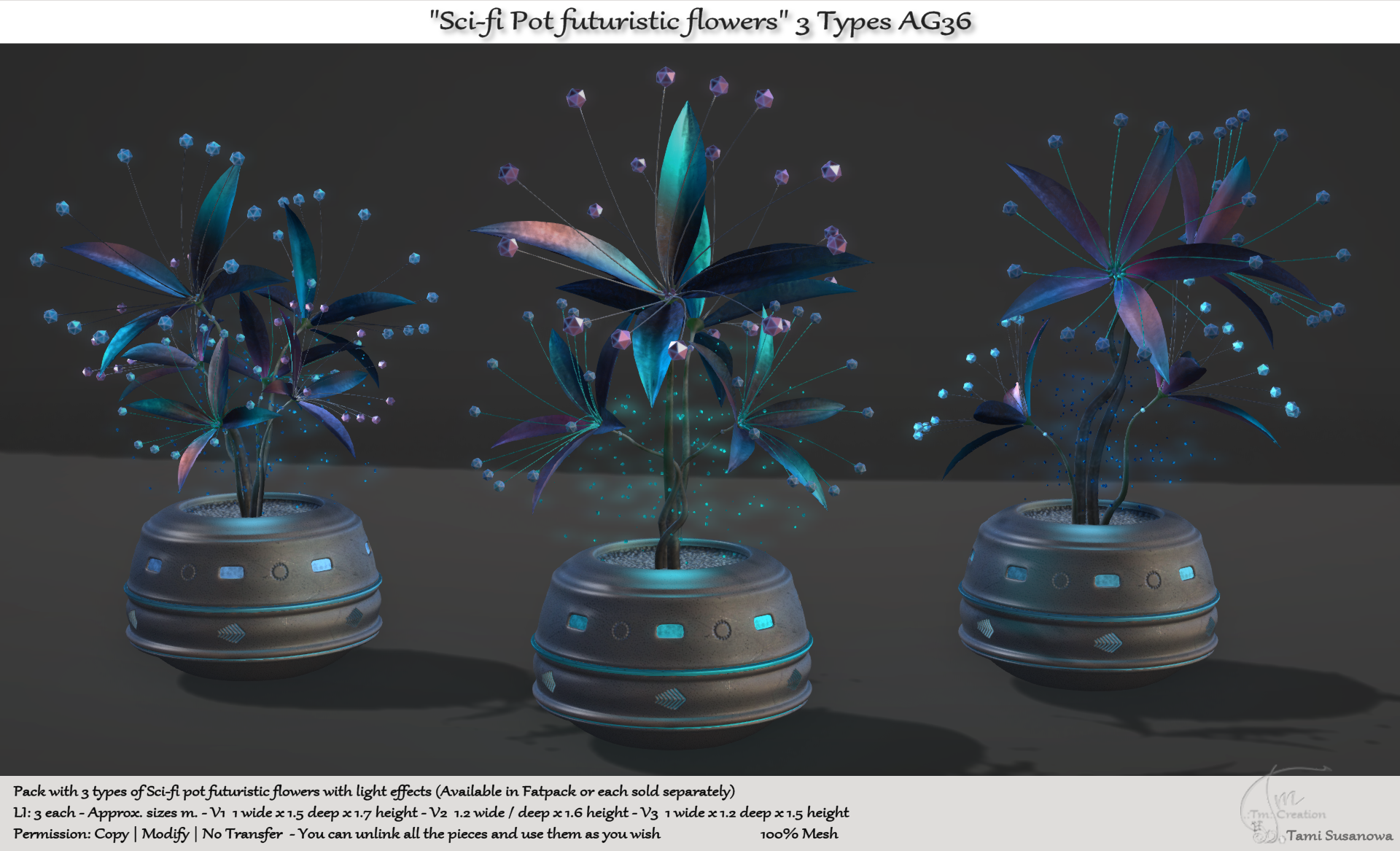 TM Creation – Sci-Fi Pot Futuristic Flowers
