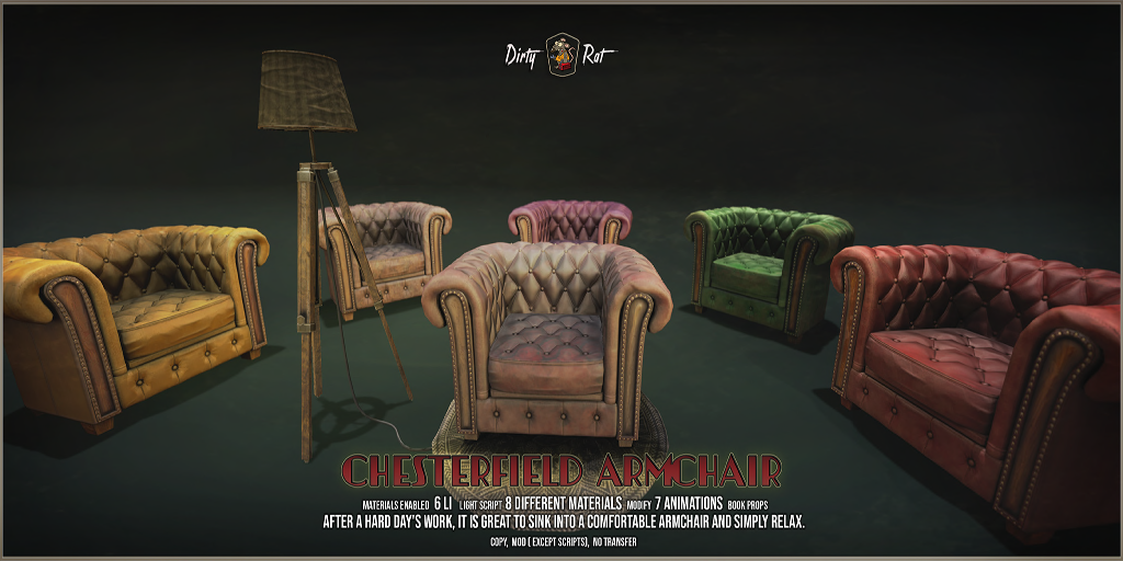 Dirty Rat – Chesterfield Armchair