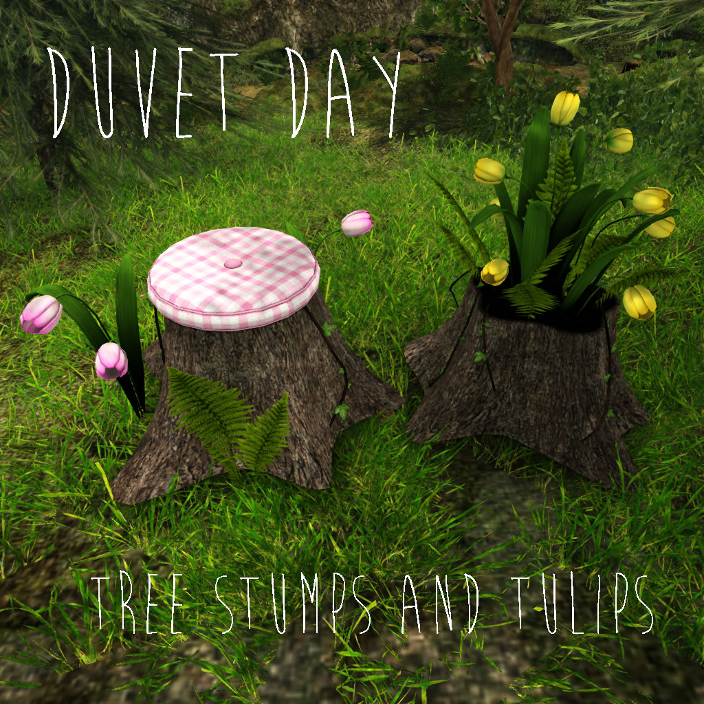 Duvet Day – Tree Stumps & Tulips