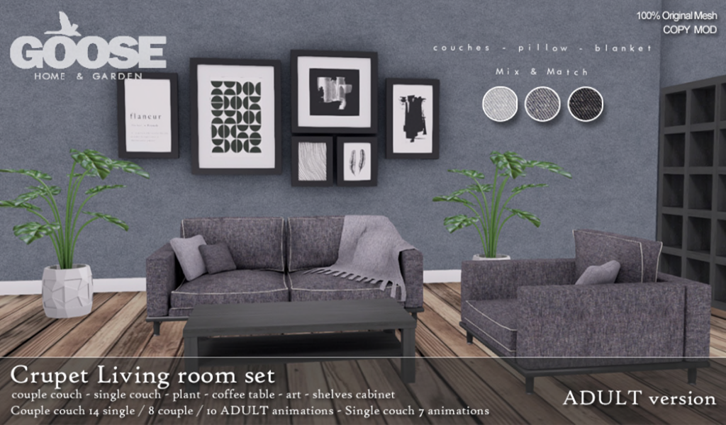 Goose – Crupet Living Room Set