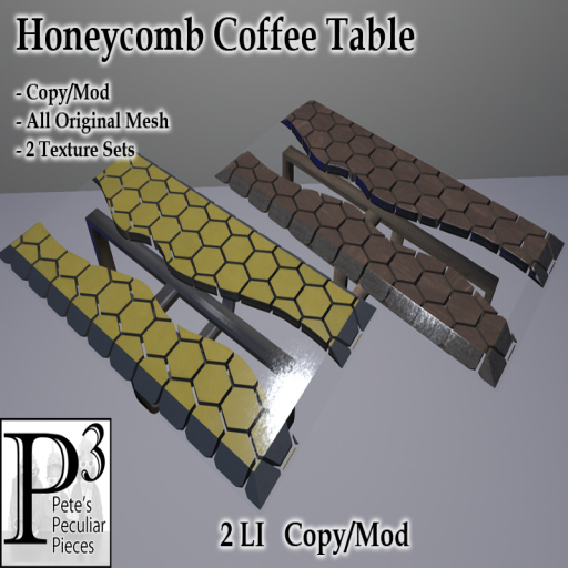 Pete’s Peculiar Pieces – Honeycomb Coffee Table