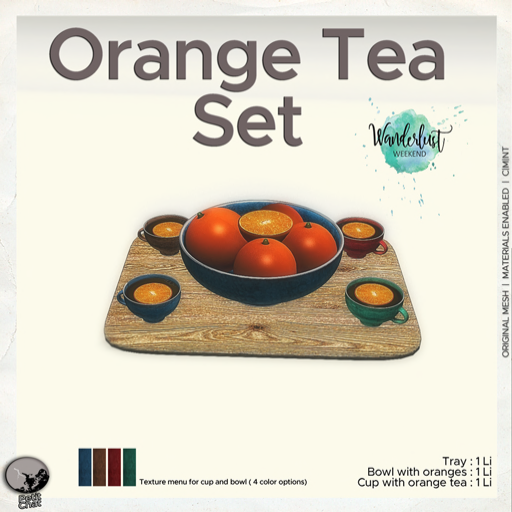 Petit Chat – Orange Tea Set
