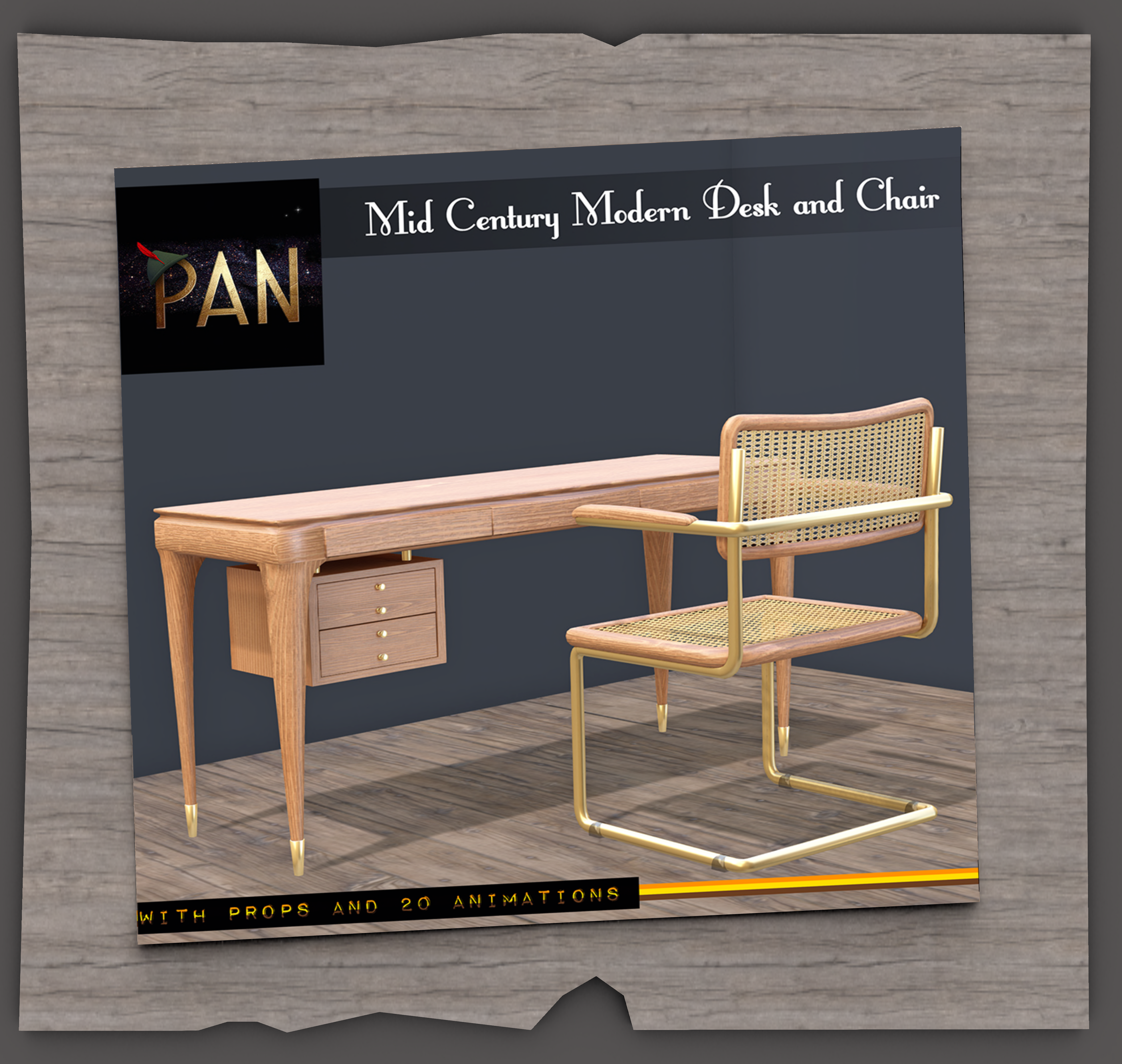 Pan – Midcentury Modern Desk & Chair