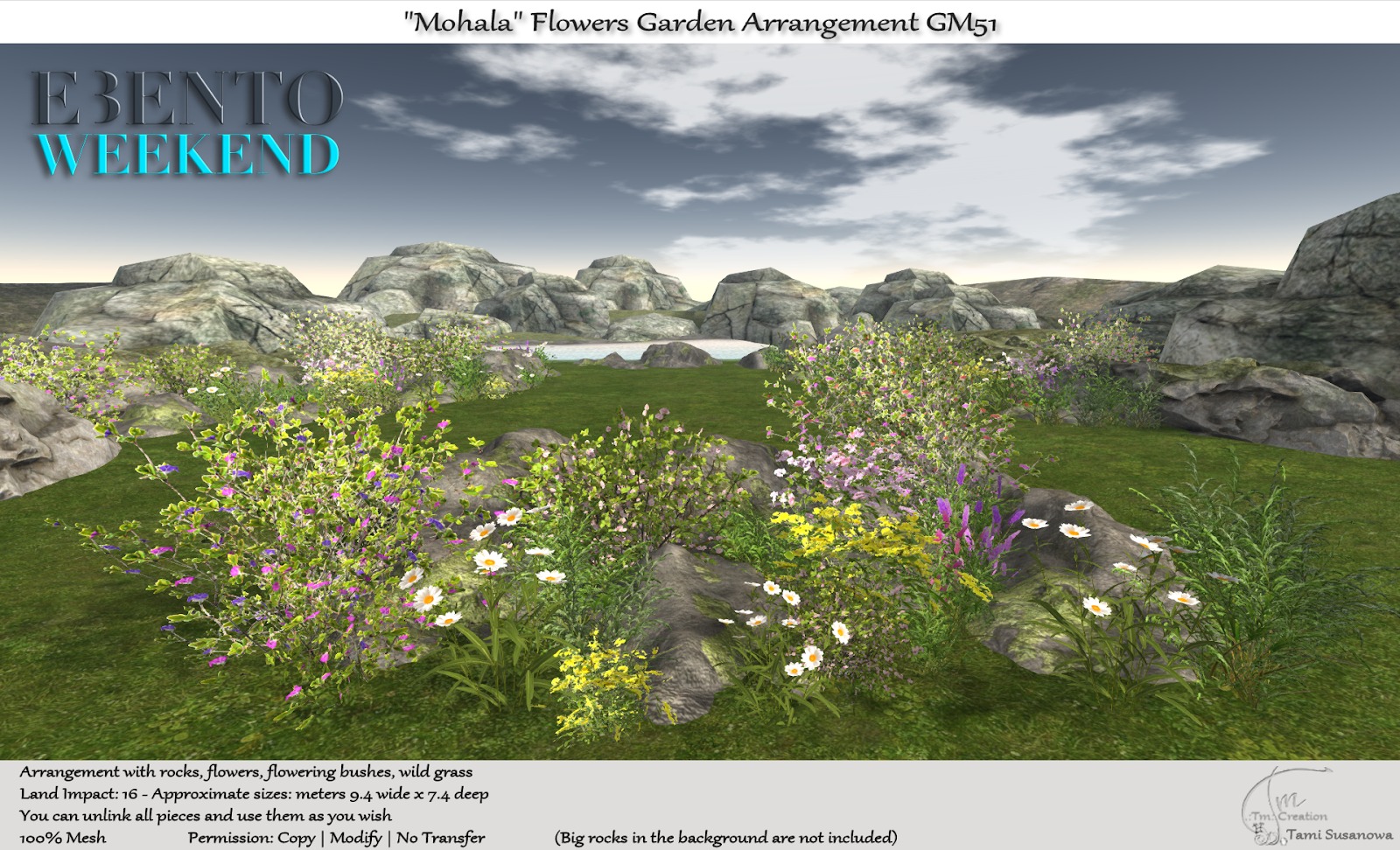 TM Creation – “Mohala” Flowers Garden Arrangement